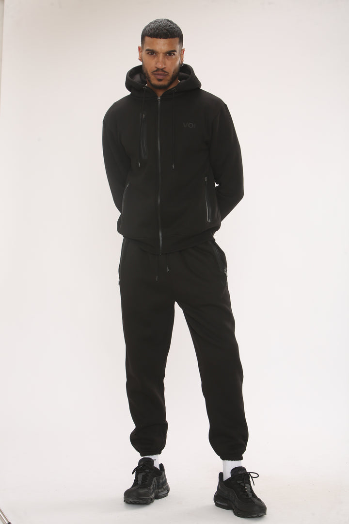 Oakwood Fleece Zip Tracksuit - Black