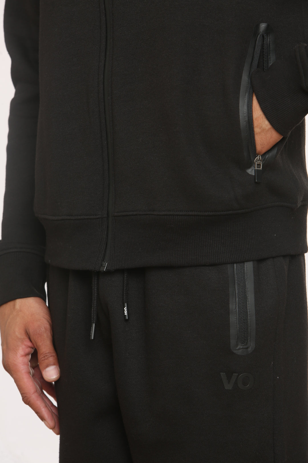 Oakwood Fleece Zip Tracksuit - Black