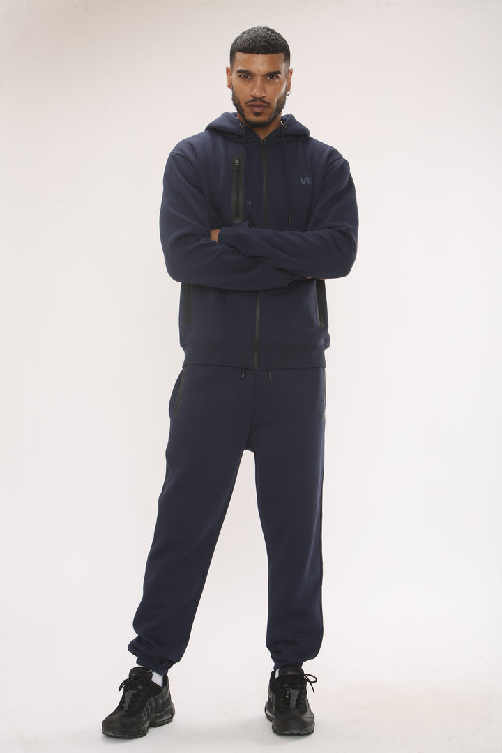 Oakwood Fleece Zip Tracksuit - Navy