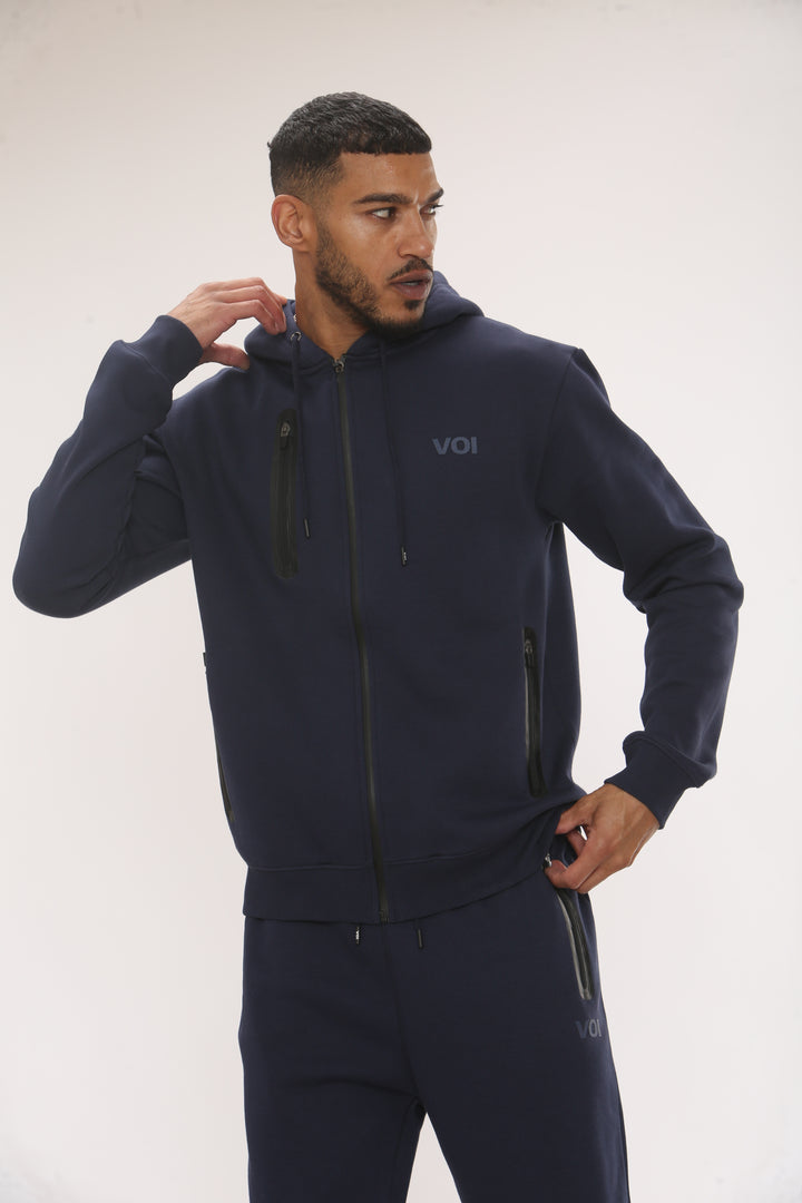 Oakwood Fleece Zip Tracksuit - Navy