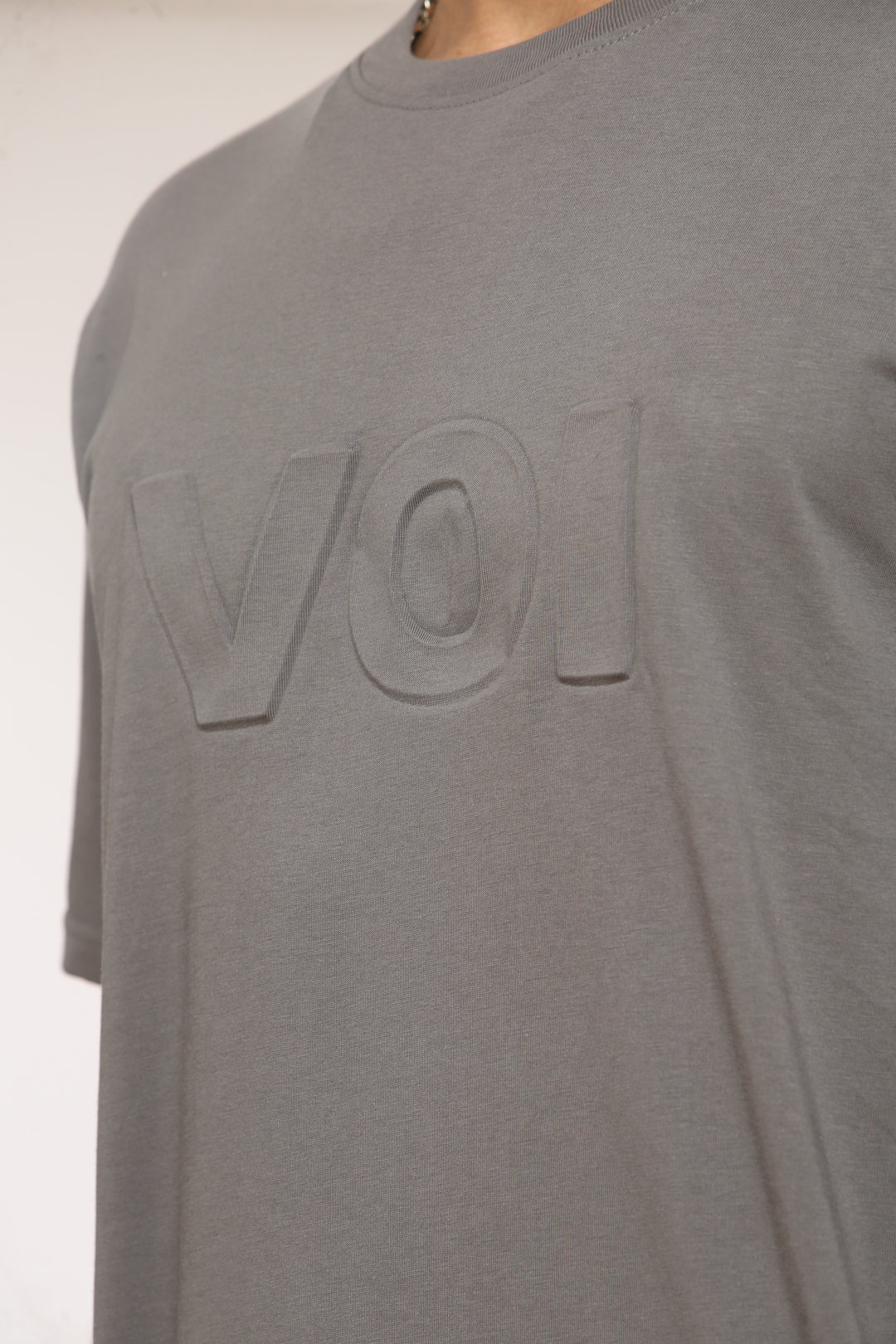 Capital Regular Fit Cotton T-Shirt - Pewter