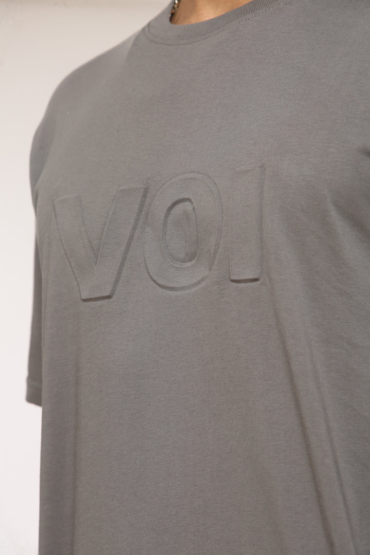 Capital Regular Fit Cotton T-Shirt - Pewter