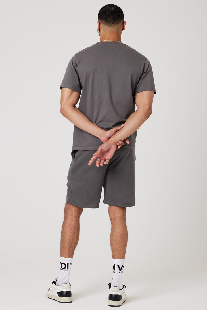 Weston Place T-Shirt & Shorts Set - Grey