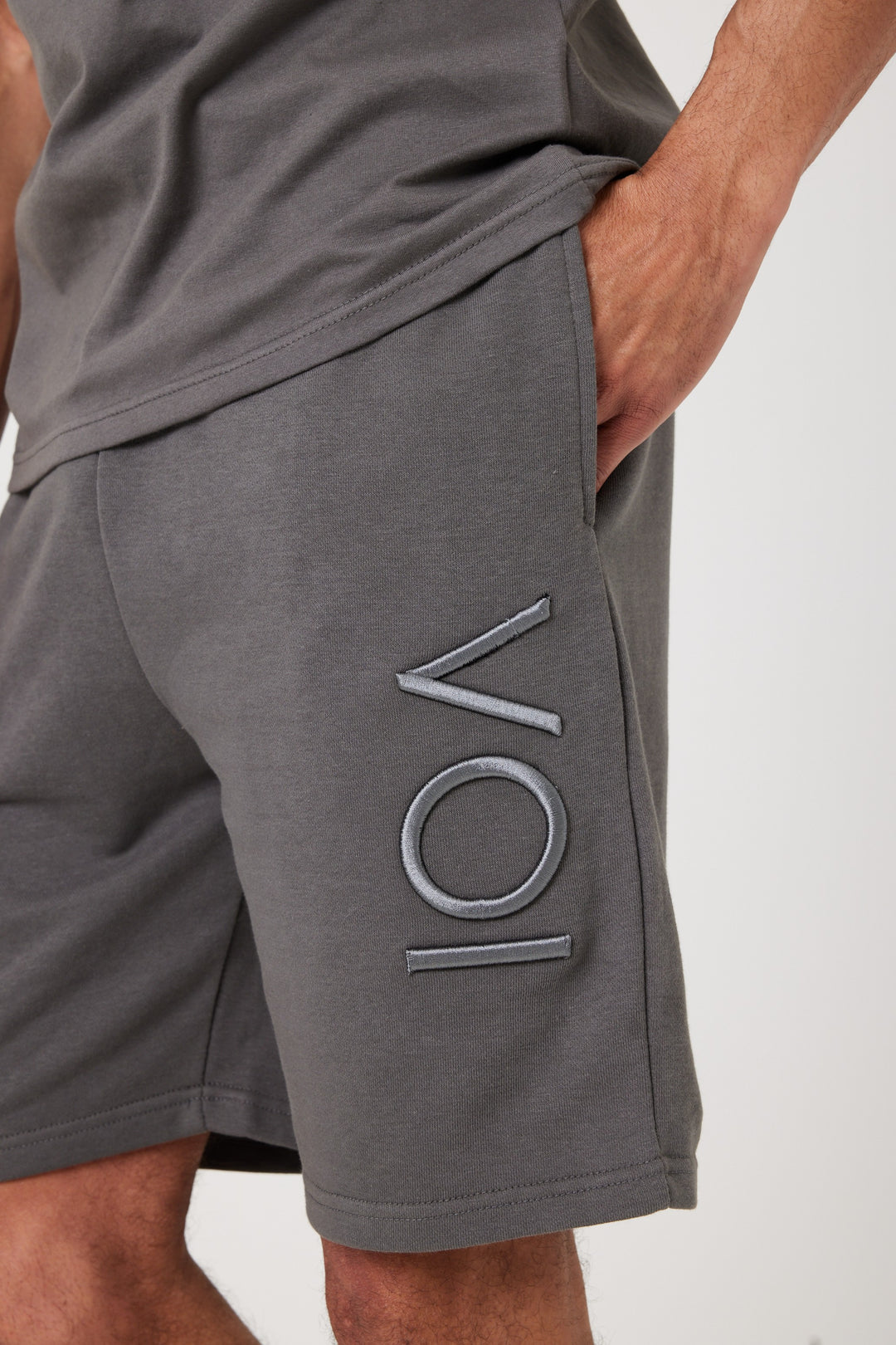 Weston Place T-Shirt & Shorts Set - Grey