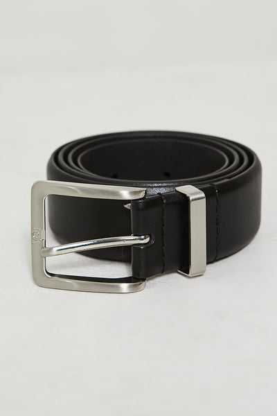 Swinton Leather Belt - Black