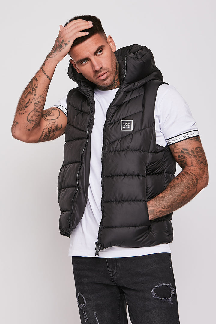 Stone Bridge Park gilet met trechterhals zwart