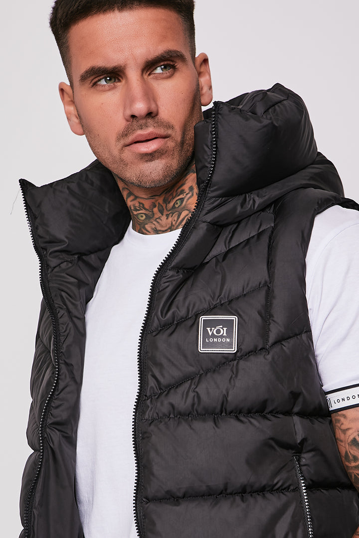 Stone Bridge Park gilet met trechterhals zwart