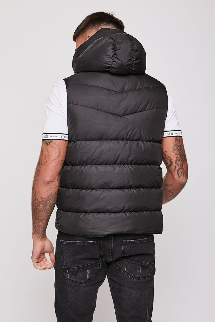 Stone Bridge Park gilet met trechterhals zwart