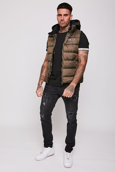 Stamford Brook Hooded Gilet Khaki