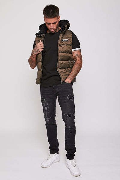 Stamford Brook Hooded Gilet Khaki