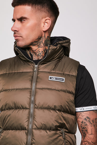 Stamford Brook Hooded Gilet Khaki