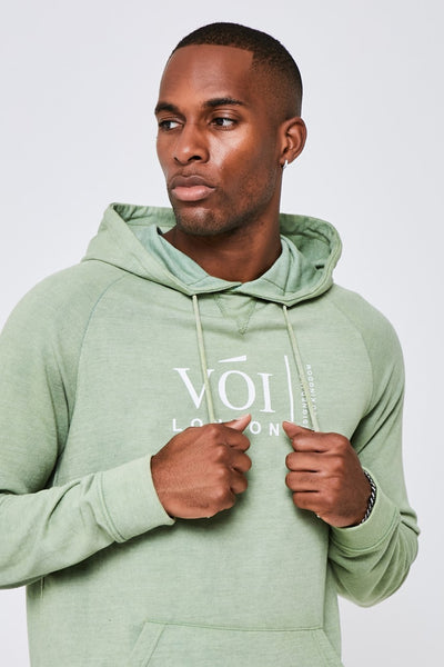 Queensway Acidwash Hoodie- Green