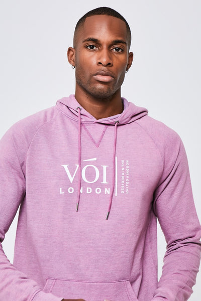 Queensway Acidwash Hoodie- Burgundy