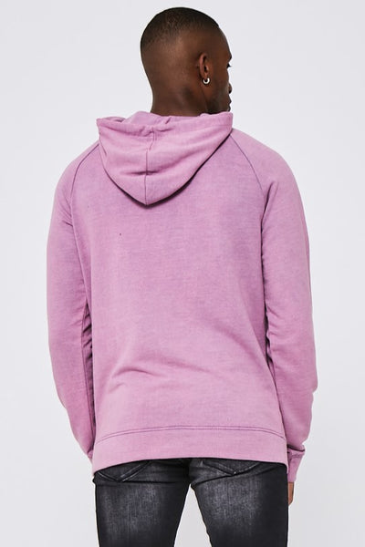 Queensway Acidwash Hoodie- Burgundy