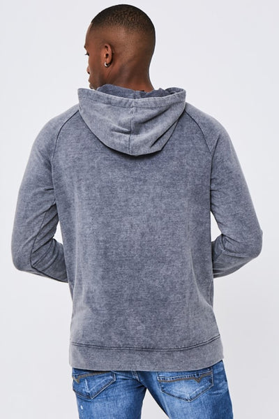 Queensway Acidwash Hoodie- Charcoal