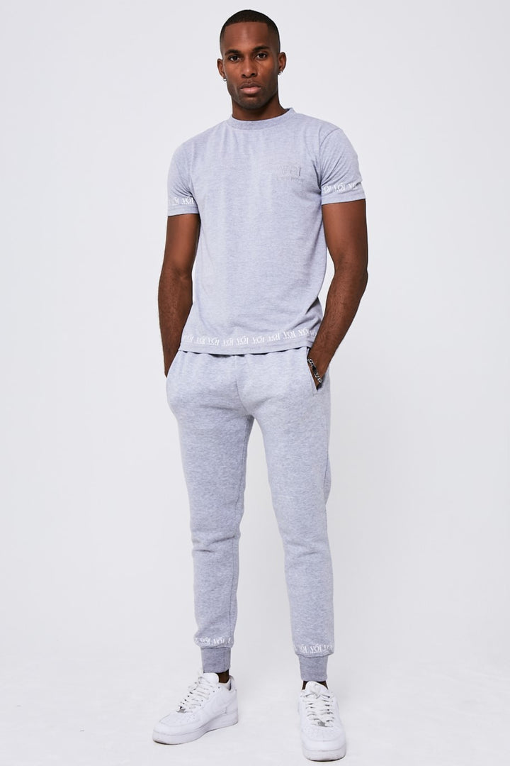 Swiss Cottage T-Shirt & Jogger Set - Grey