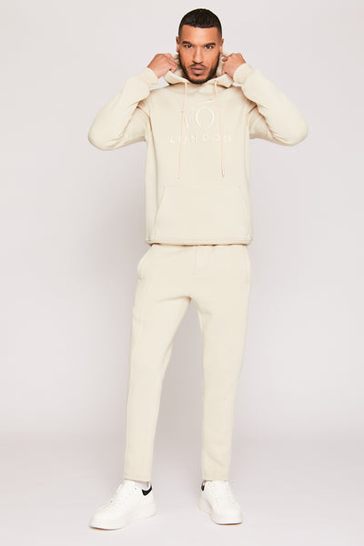 Holloway Road Over the Head Hoody Tracksuit - Cream