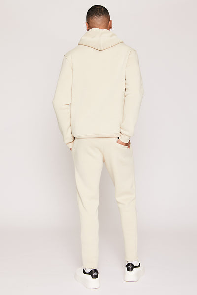 Holloway Road Over the Head Hoody Tracksuit - Cream