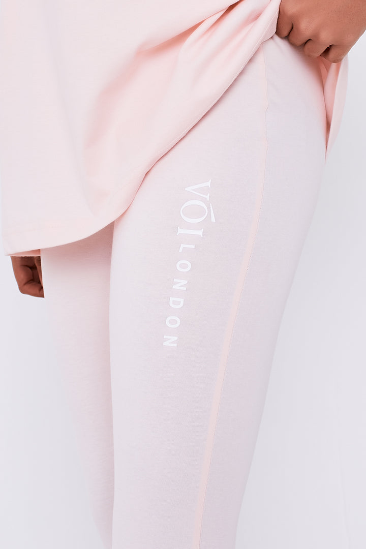 Colindale Co-ord Tee and Legging - Powder Pink