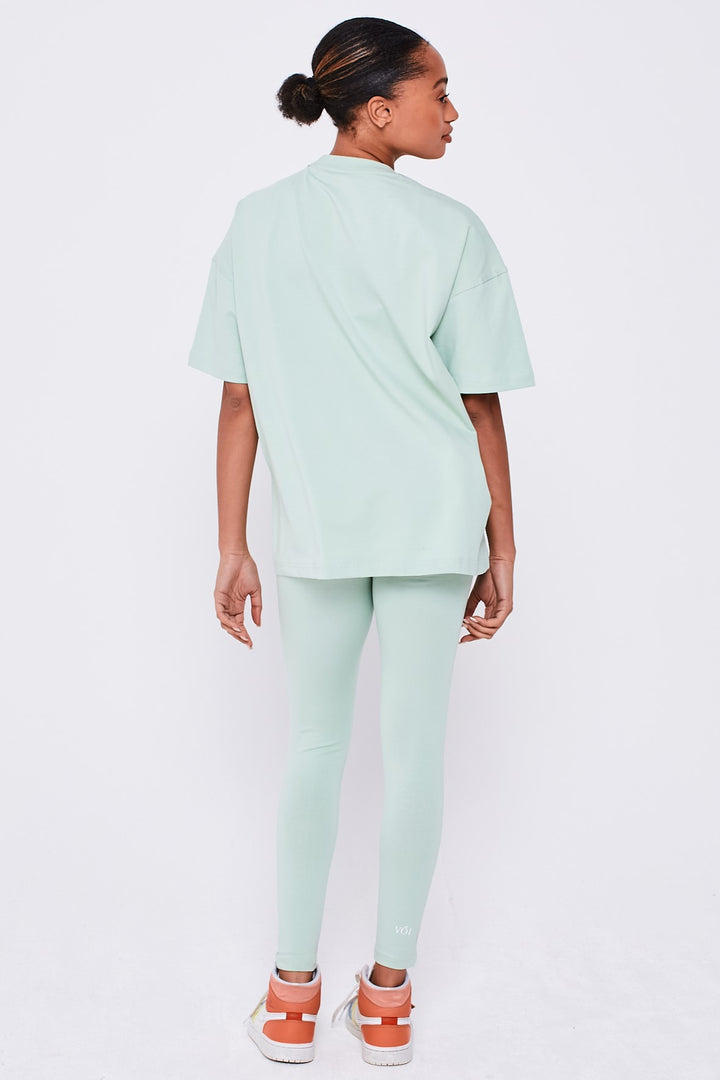 Colindale – T-Shirt und Leggings, Kombiteil – Schlitzgrün