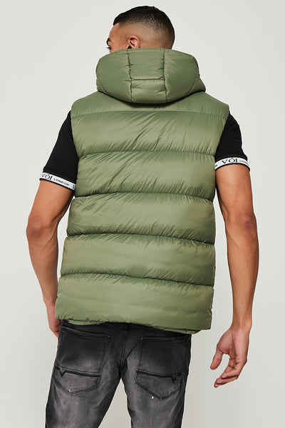 Chalton Hooded Gilet- Khaki