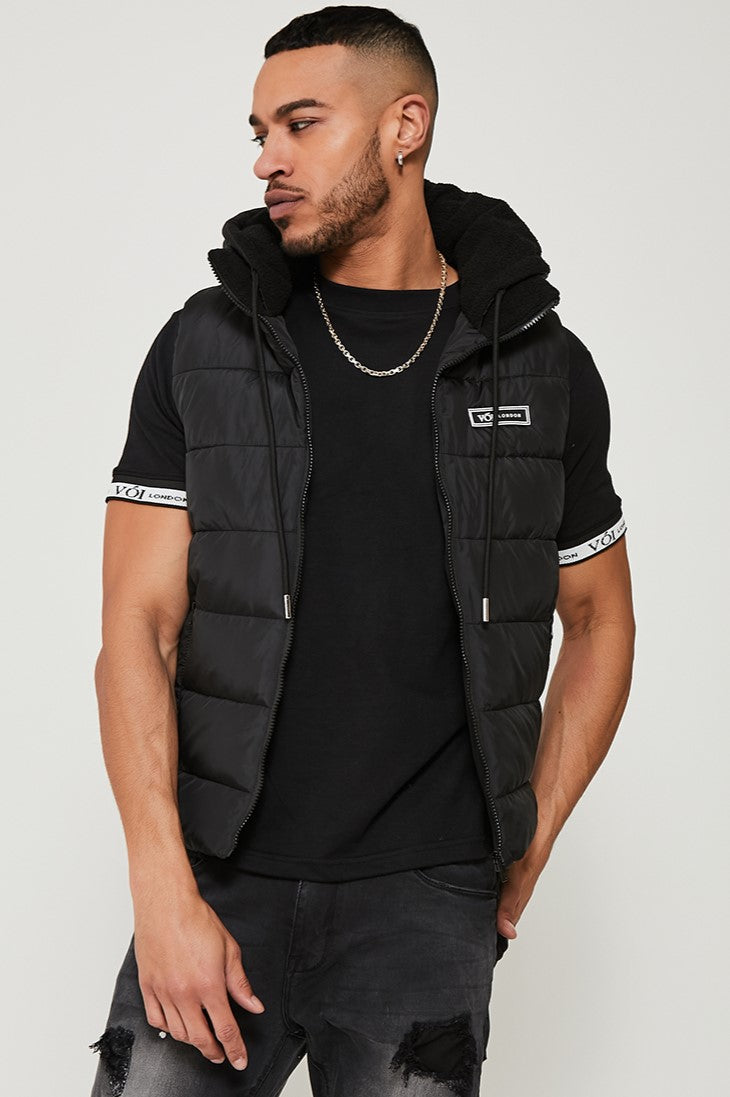 Stamford Brook Hooded Gilet- Black