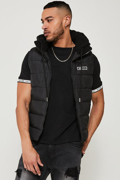 Stamford Brook Hooded Gilet- Black