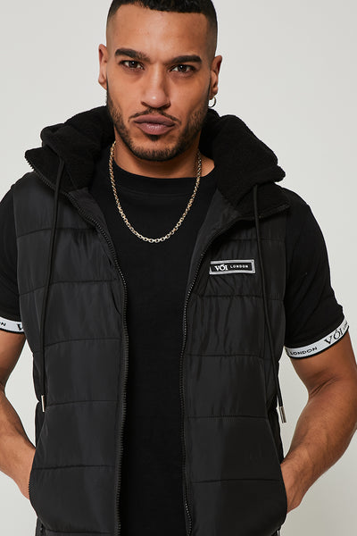 Stamford Brook Hooded Gilet- Black