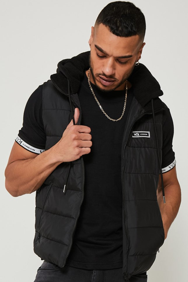 Stamford Brook Hooded Gilet- Black