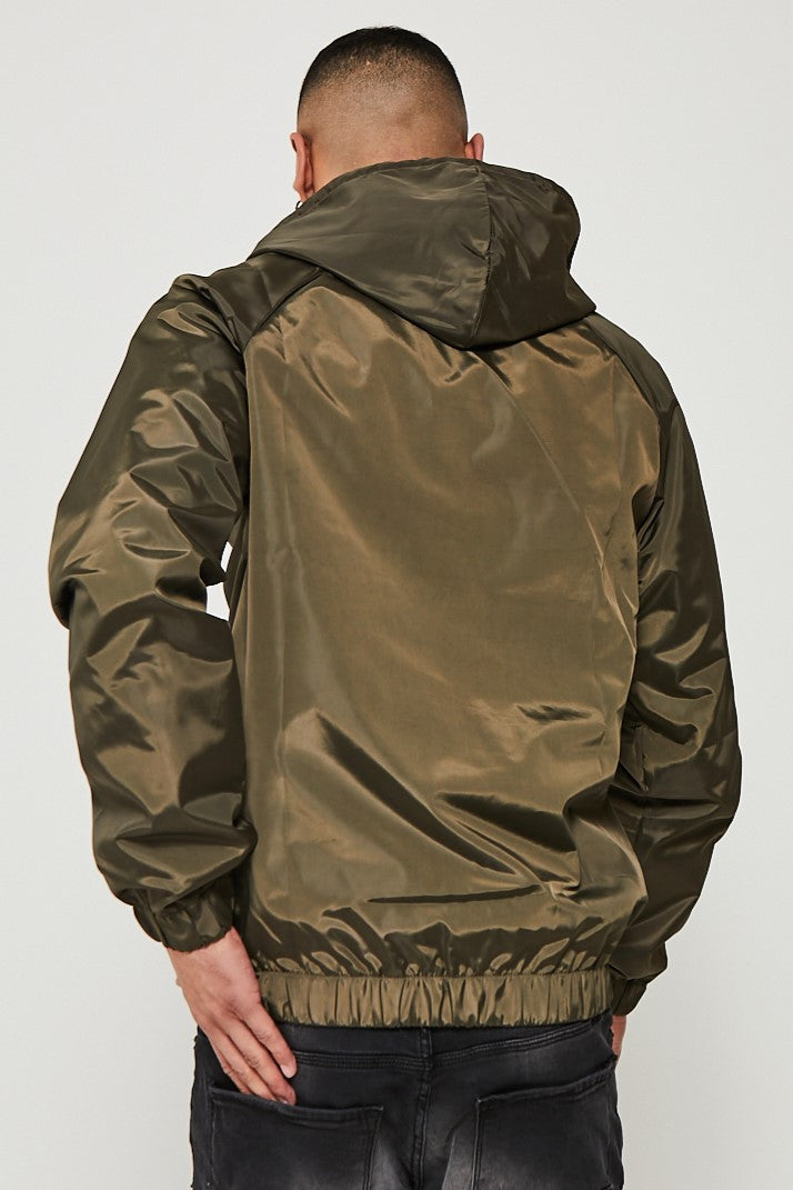 Allenbury Pullover Windbreaker Jacket - Khaki