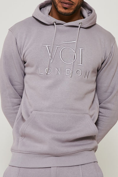 Holloway Road Over the Head Hoody Tracksuit- Heather Grey