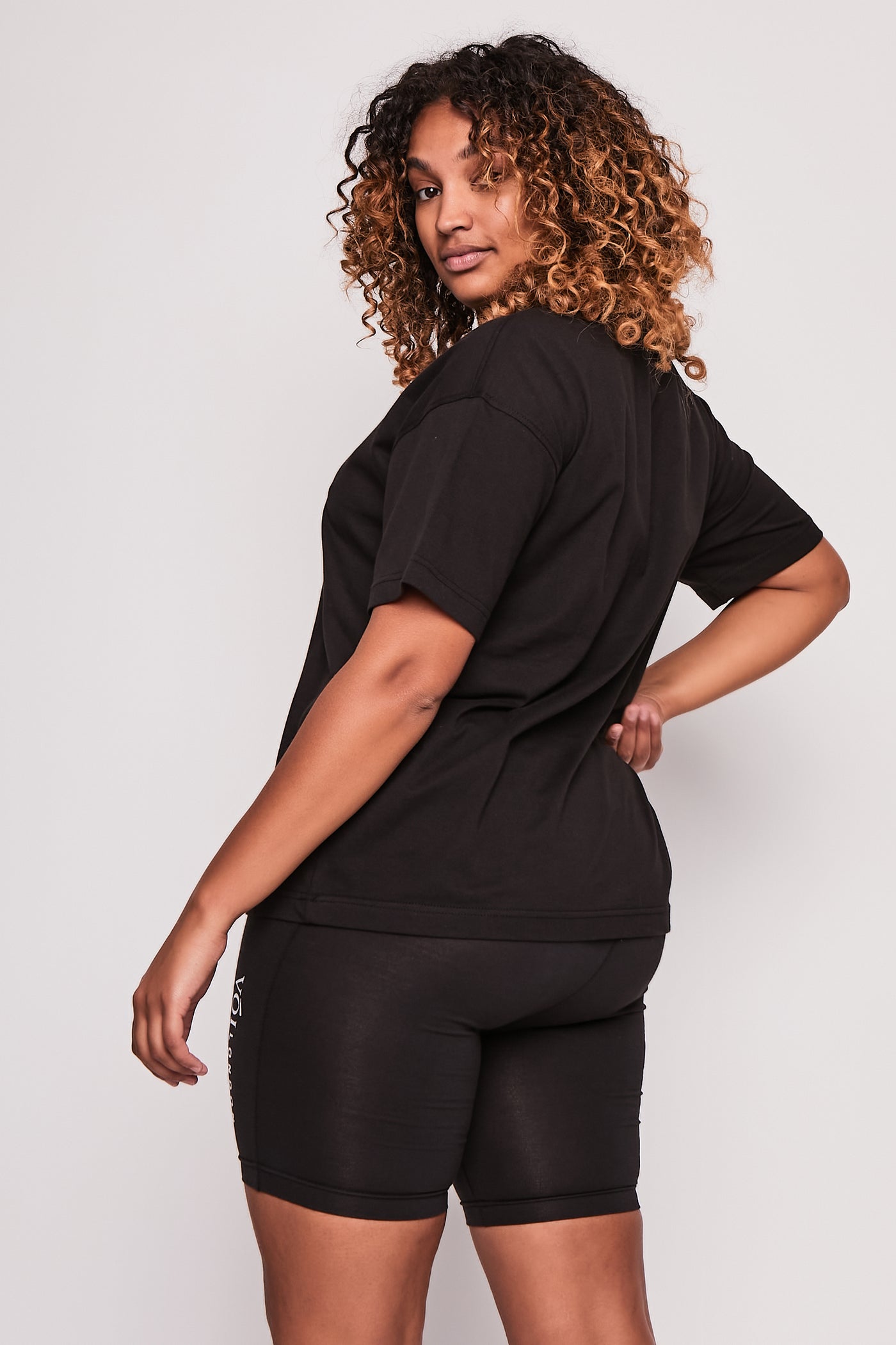 Burnt Oak Co-ord Tee and Short - Black
