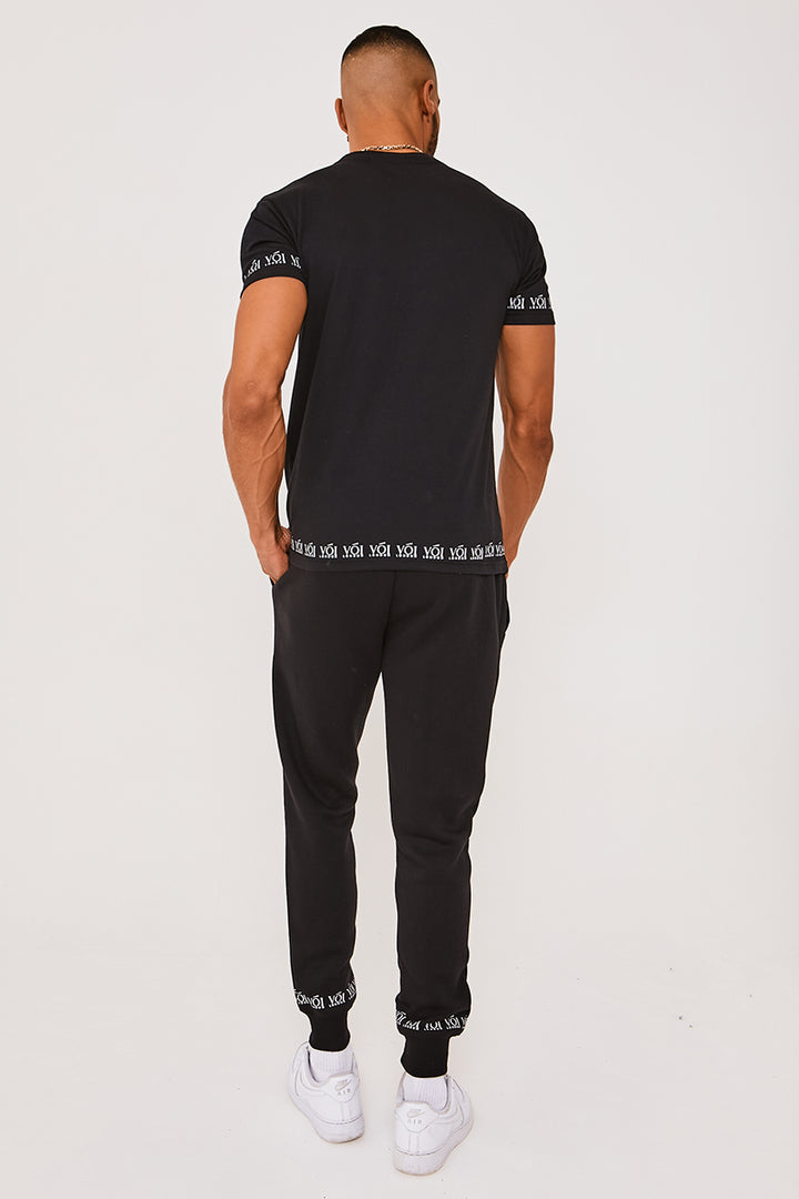Swiss Cottage T-Shirt & Jogger Set - Black