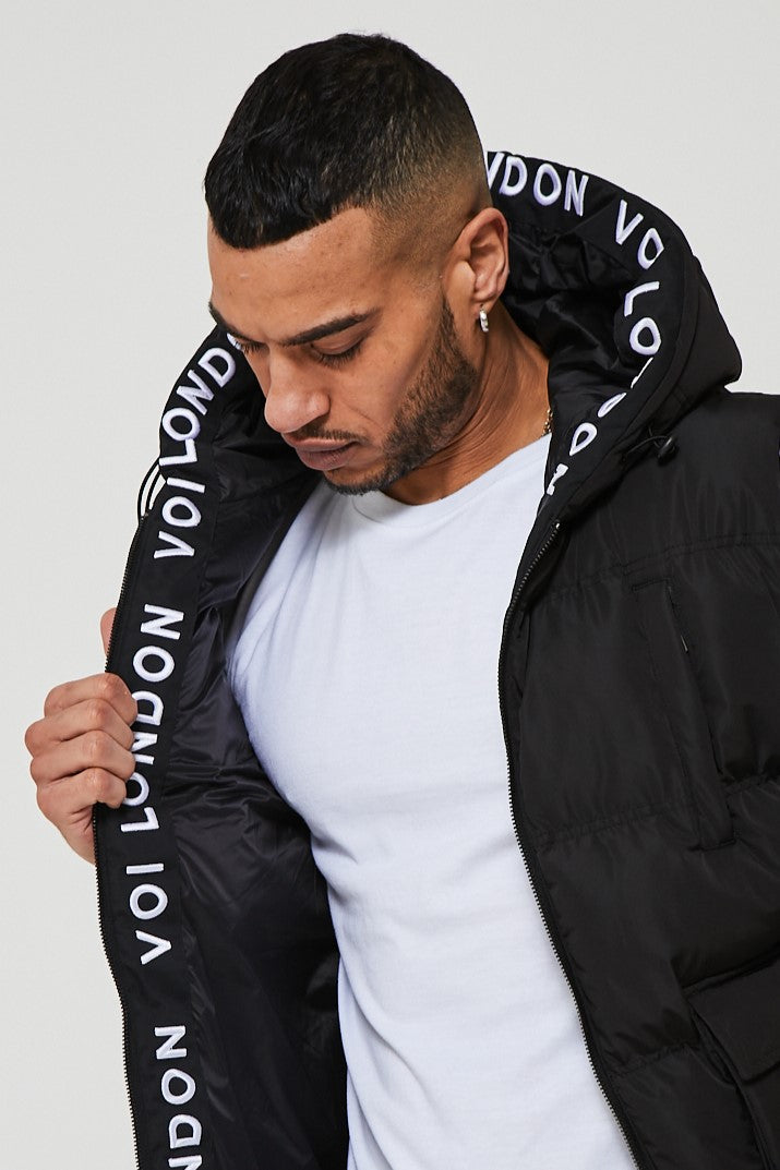 Palmerston Hooded Gilet - Black