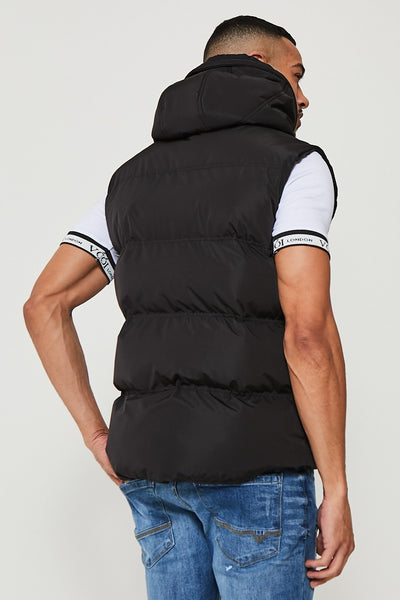 Palmerston Hooded Gilet - Black