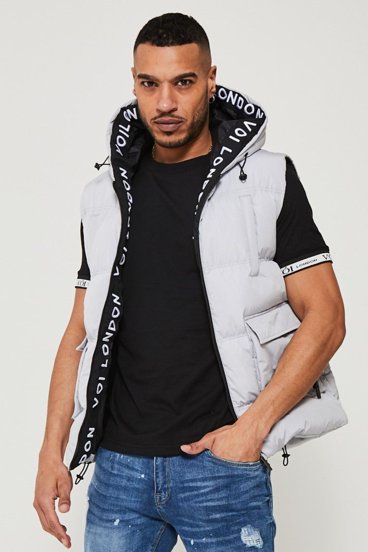 Palmerston Hooded Gilet - Grey