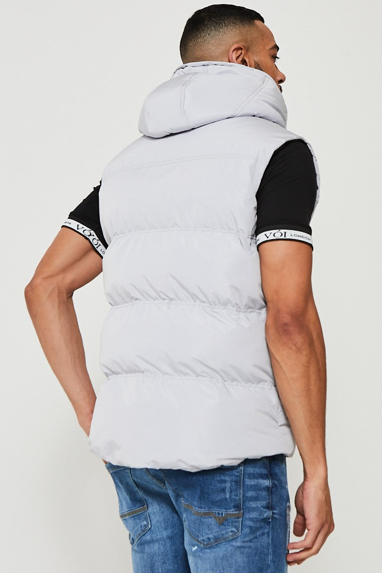 Palmerston Hooded Gilet - Grey