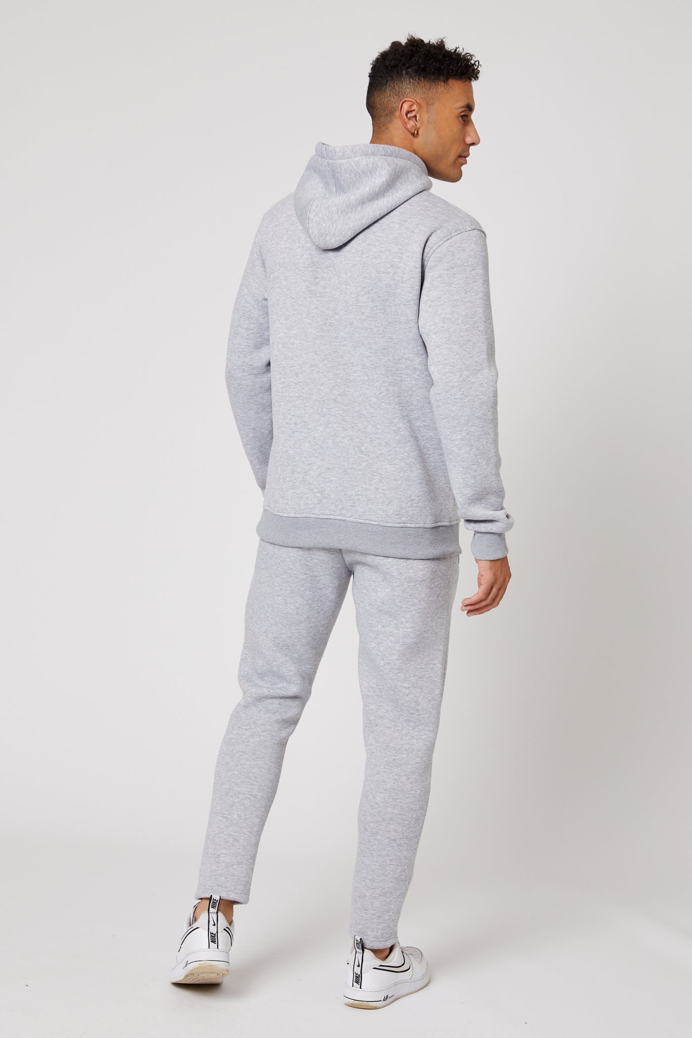 Holloway Road Over the Head Hoody Tracksuit- Grey Marl