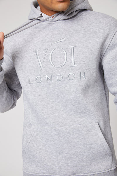 Holloway Road Over the Head Hoody Tracksuit- Grey Marl