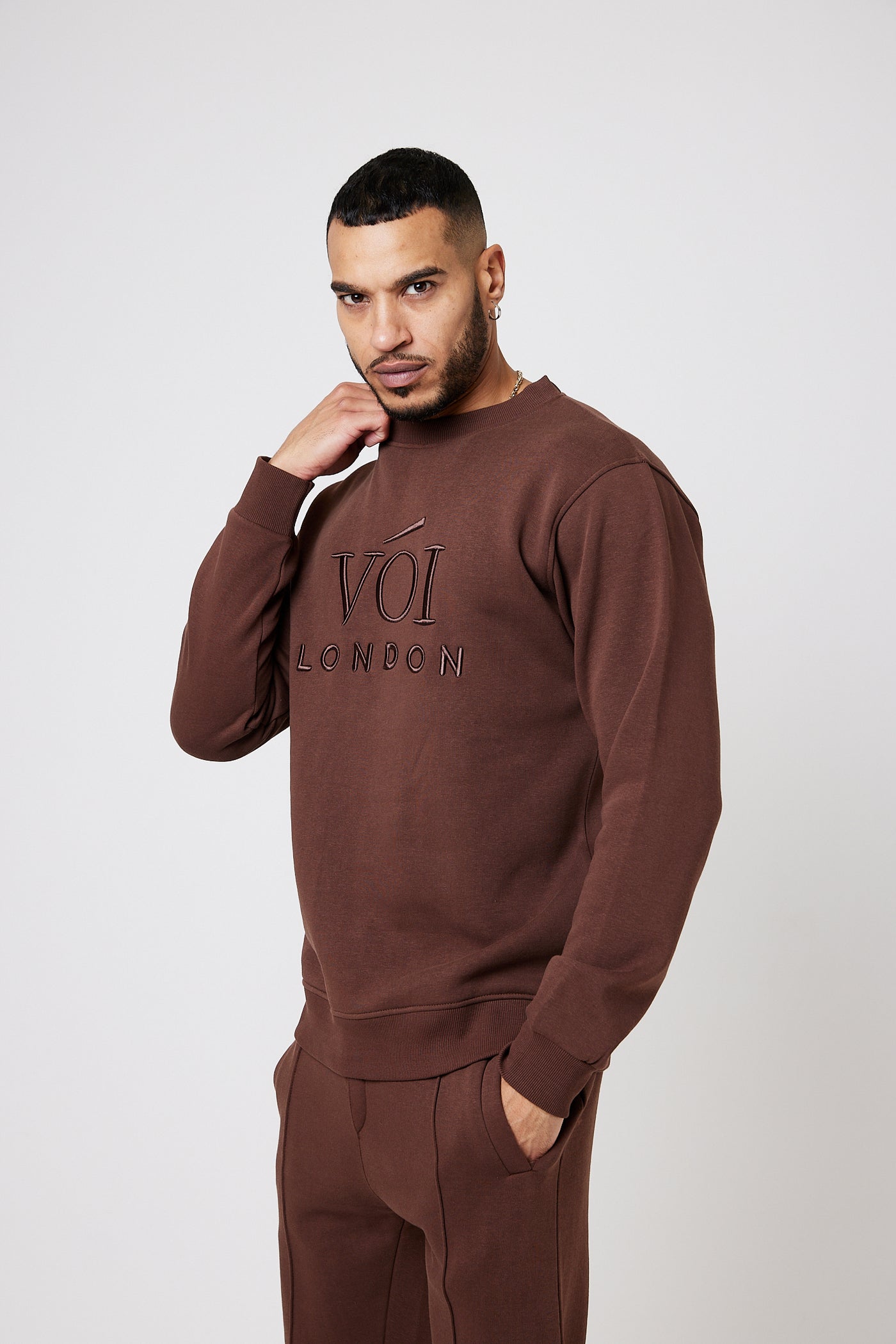 Homerton Crew Tracksuit- Brown