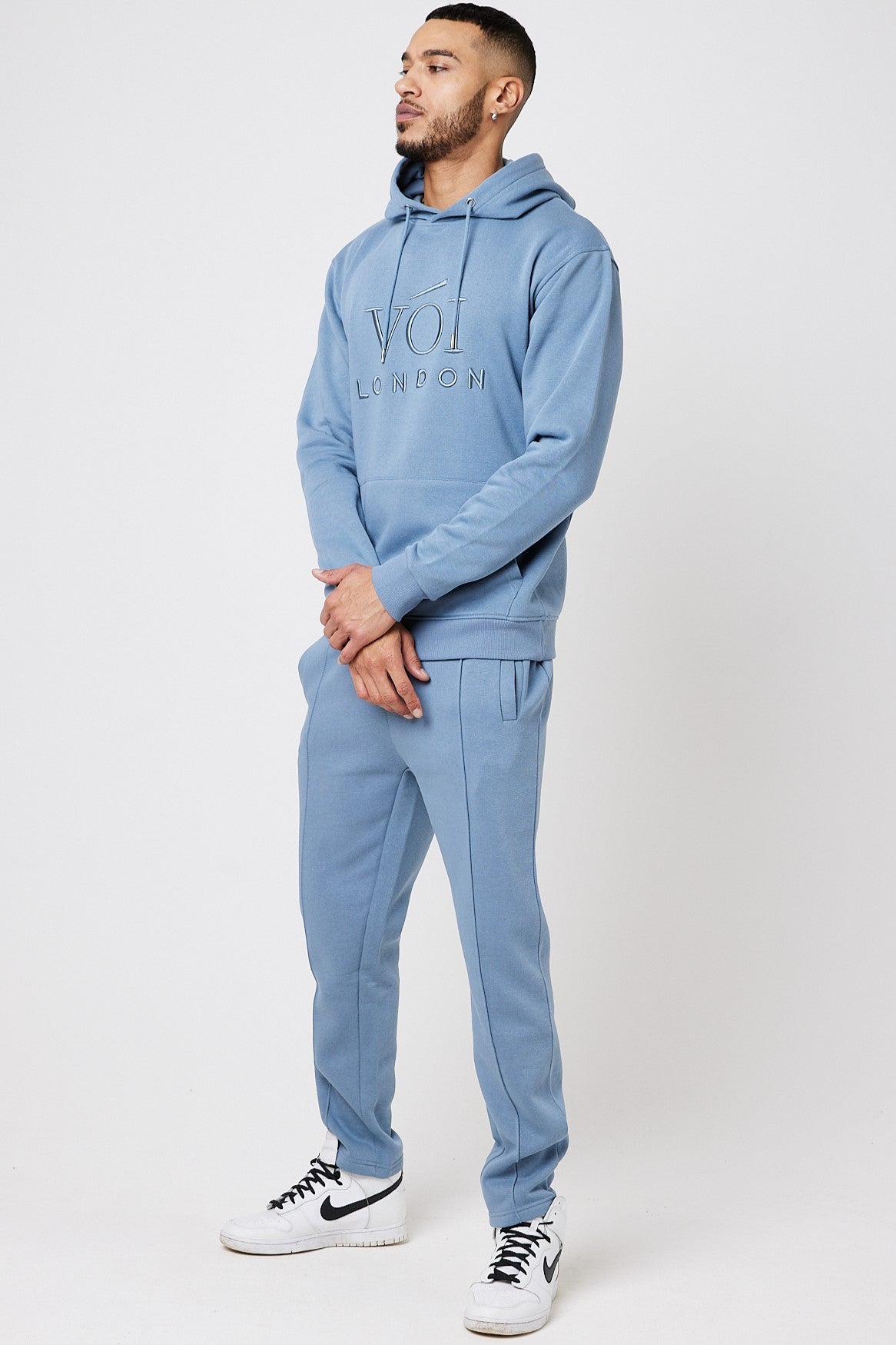 Holloway Road Over the Head Hoody Tracksuit- Stormy Grey