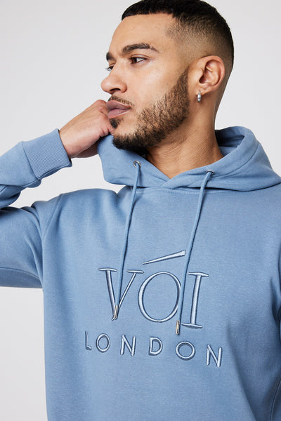 Holloway Road Over the Head Hoody Tracksuit- Stormy Grey