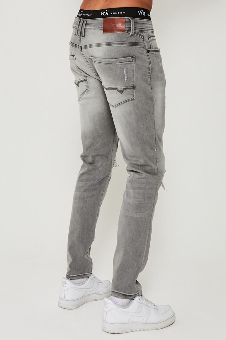 Holborn Tapered Jeans - Grey