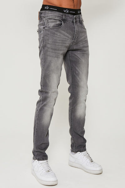 Richmond Tapered Jeans - Grey
